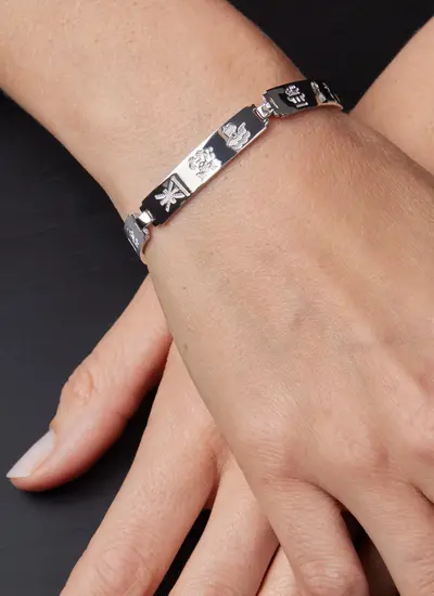 Sterling Silver History of Ireland Bracelet